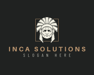 Inca - Tribal Chieftain Cinema logo design