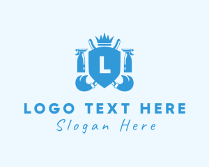 Detergent - Cleaning Crown Shield logo design