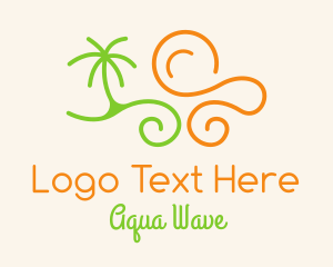 Seascape - Summer Beach Waves logo design