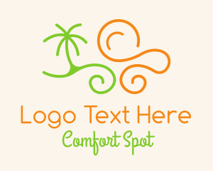 Summer Beach Waves  logo design