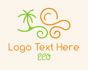 Ocean - Summer Beach Waves logo design