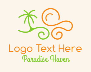 Summer Beach Waves  logo design