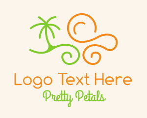 Tourist Spot - Summer Beach Waves logo design