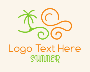 Summer Beach Waves  logo design