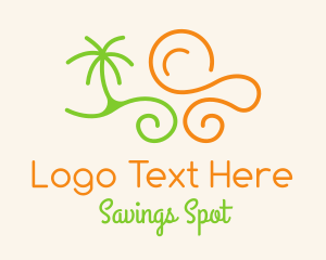 Summer Beach Waves  logo design