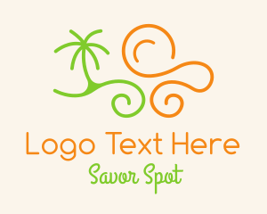 Summer Beach Waves  logo design