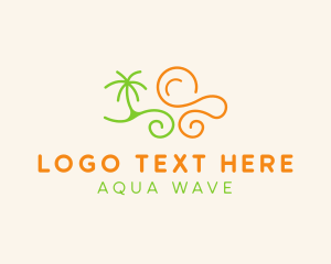 Summer Beach Waves  logo design