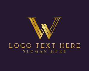 Gold - Business Company Letter W logo design