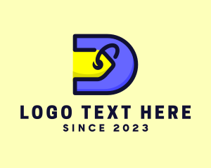 Discount - Price Tag Letter D logo design