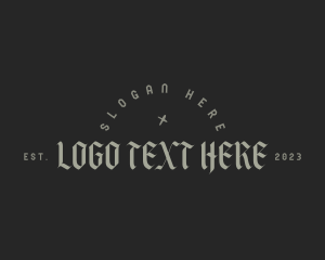 Lettering - Dark Gothic Business logo design
