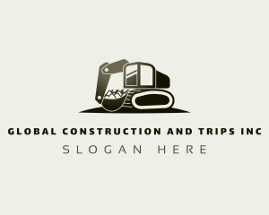 Excavator Backhoe Industrial Logo