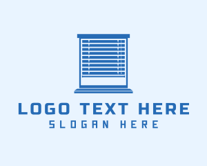 Windows - Blue Window Blinds logo design