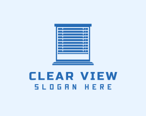 Blue Window Blinds logo design