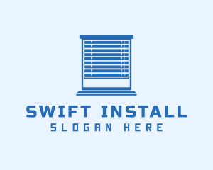 Installation - Blue Window Blinds logo design