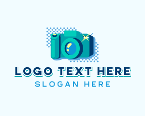 Vlogger - Retro Camera Photography logo design