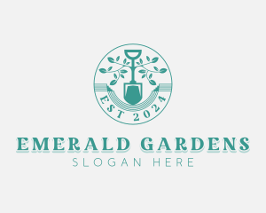 Landscaping Garden Shovel logo design