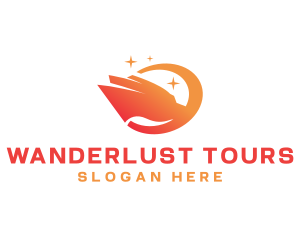 Cruise Ship Travel Tour logo design