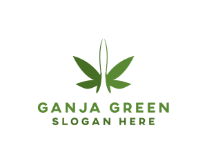 Organic Butterfly Cannabis logo design