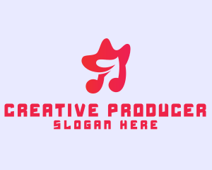Producer - Pink Musical Star logo design