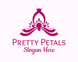 Ribbon Petal Ornament logo design