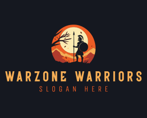 Spartan Fighter Warrior logo design