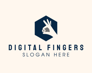 Fingers - Industrial Gear Hands logo design