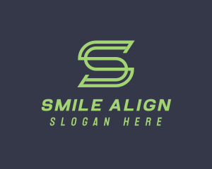 Green Monoline Letter S logo design