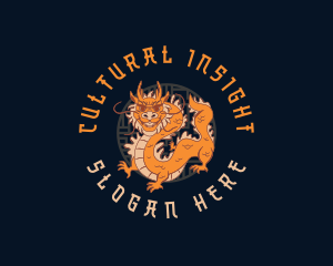 Oriental Mythical Dragon logo design