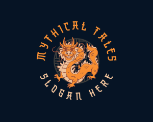 Oriental Mythical Dragon logo design