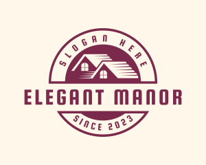 Manor - House Roofing Maintenance logo design