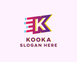 Speedy Letter K Motion Business logo design