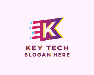 Speedy Letter K Motion Business logo design