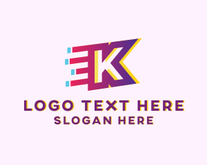 Speedy Letter K Motion Business Logo