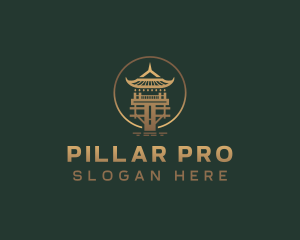 One Pillar Pagoda Vietnam logo design