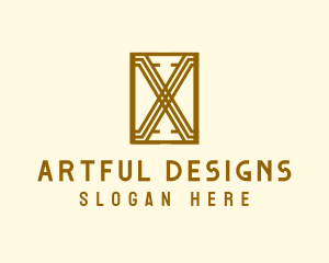 Elegant Art Deco Letter X logo design