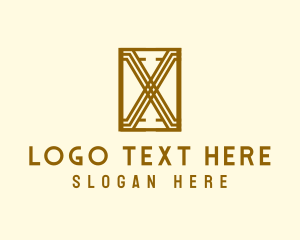 Door - Elegant Art Deco Letter X logo design