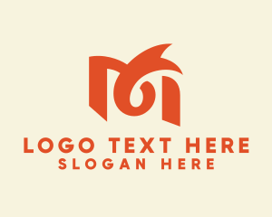 Letter Lp - Elegant Ribbon Letter M Business logo design