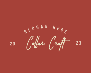 Retro Script Business logo design