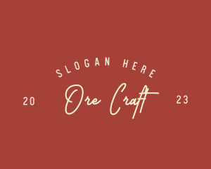 Retro Script Business logo design