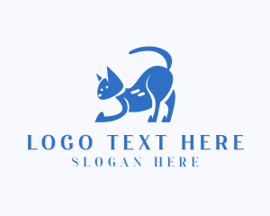 Kitten - Cat Pet Care Animal logo design