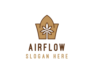 Crown  Arabian Flower  logo design