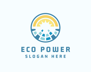 Renewable Energy - Solar Energy Farm logo design