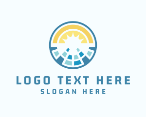 Electrician - Solar Energy Farm logo design