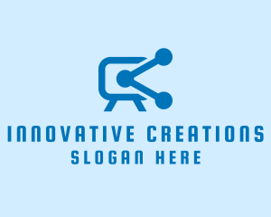 Creator - Blue Video Connection logo design