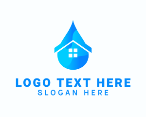Clean - Blue Water House logo design