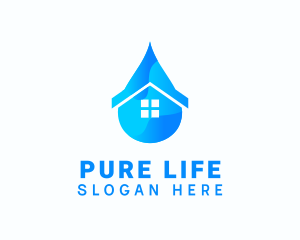 Alkaline - Blue Water House logo design