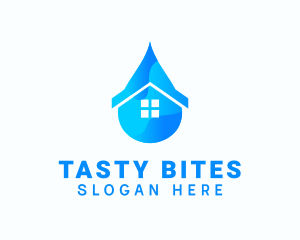 Distilled - Blue Water House logo design