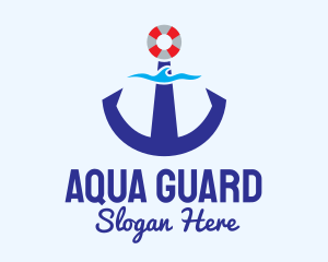 Lifeguard - Maritime Anchor Wave logo design