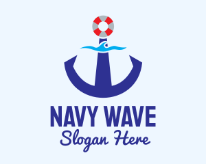 Maritime Anchor Wave logo design