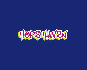 Rapper - Cool Neon Graffiti logo design